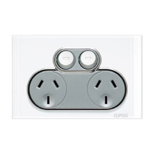 Clipsal Saturn 4000 Double Switch Power Point 250V, 10A