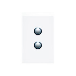 Clipsal Saturn 4000 Push Button Switch LED 2 Gang, 250V, 16AX/20A