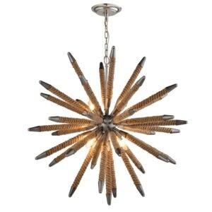 MAZZA: Weathered Zinc Hardware and Natural Rope Pendant Light