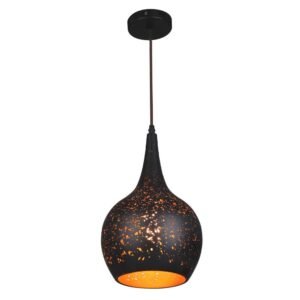 CELESTE: Black with Gold Interior Pendant Lights