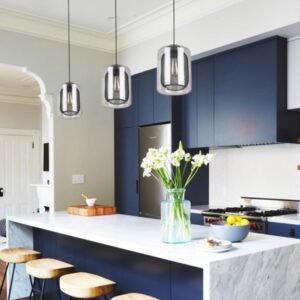 TONO: Mesh Internal Clear Glass Oblong Pendant Lights