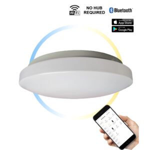 SMTOYS1: LED Smart White Round Dimmable Tri-CCT Oyster Light