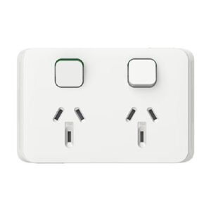 Clipsal Iconic Double Switch Power Point