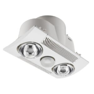 En Suite Fan, Light, Heater with Backdraught Shutter 2 x 275W